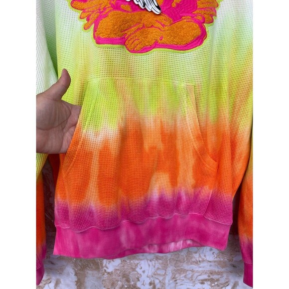 BOYS LIE Sour Patch Racer Ombré Thermal Knit Hoodie size XS/S - Picture 6 of 12